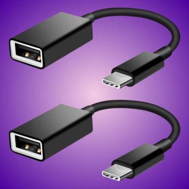 Imagem de Cabo Adaptador OTG USB 3.0 2.0 Para Tipo C Pendrive Mouse Teclado - Es
