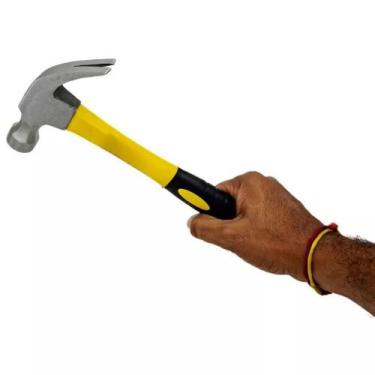 Imagem de Martelo Unha Profissional Com Cabo Emborrachado Cabeça 27mm Portátil -