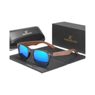 Imagem de Óculos de Sol Polarizados de Madeira - Modelo Retrô com Proteção UV400