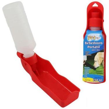 Imagem de Bebedouro de plastico portatil colors com garrafa 250ml - WESTERN PET