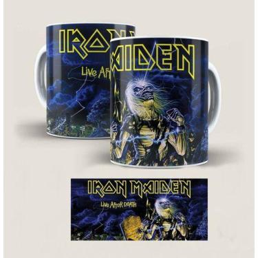 Imagem de Caneca Branca Banda Live After Death Iron Maiden Eddie Rock - Alabama 