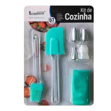 Imagem de Kit Confeiteiro Pincel, Espatula, Bisnaga, Adaptador, Bicos - Inter.P
