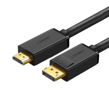 Imagem de Cabo Adaptador de Vídeo DisplayPort Macho para Hdmi Macho 1 Metro Preto Conectores Banhado a Ouro Resolução 4K-30Hz Conexão Plug and Play Ampla Compatibilidade MPOWER