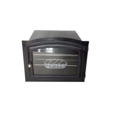 Imagem de Forno Ferro Fundido Porta Vidro Fogão A Lenha 50x47x33cm G - Rig Fundi