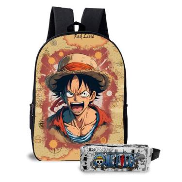 Imagem de Kit Mochila com Estojo Escolar Infantil Série One Peace  - Use Thuco, 