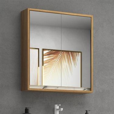 Imagem de Armário de Banheiro 60cm 02 Portas com Espelho Ref 651 Cewal - Itapuã/