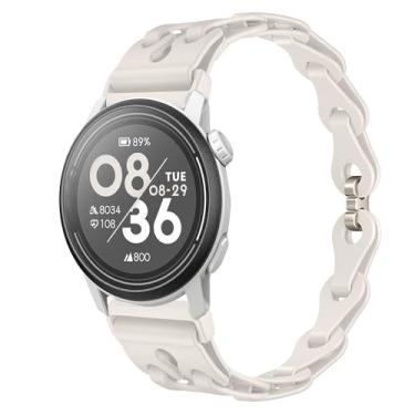 Imagem de Compatível com pulseiras COROS PACE 3, pulseiras de substituição de silicone elástico de 20 mm e 22 mm, compatíveis com smartwatch COROS PACE 3/APEX 2 Pro/APEX 46 mm/APEX 2/PACE 2/APEX 42 mm (bege,