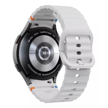 Imagem de Pulseira De Silicone Ridge 3 Cores 123-alc-07 Marca 123smart Compavel Com Galaxy Watch 4 5 6 7 Fe 40mm 42mm 43mm 44mm 45mm 46mm 47mm Classic Pro (Cinza Claro)