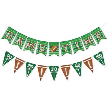 Imagem de Uniwish Faixa de tempo de jogo decorações de festa de futebol guirlanda tema esportivo de futebol chá de bebê lembrancinhas de festa de aniversário decoração de futebol decoração de festa de porta