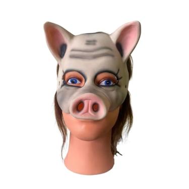Imagem de Máscara Porquinho metade de Látex Fantasia Carnaval Teatro