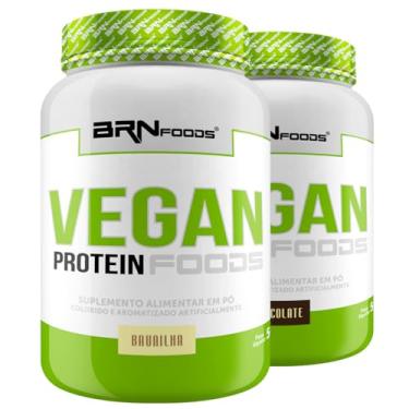 Imagem de Kit 2x Vegan Protein Baunilha e Chocolate 2kg - BRN Foods