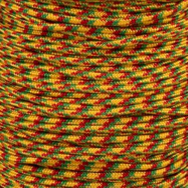 Imagem de Corda Paracord Tática de Náilon de 5 Fios West Coast 275-LB Resistência à tração – 2,38 mm, Rasta, 50 Feet