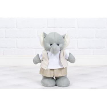 Imagem de PELUCIA SAFARI ELEFANTE AMORE 30 CM (xadrez de bege)