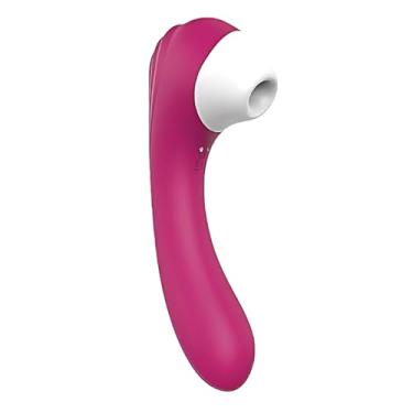 Imagem de Screaming S-Hande Sugador de Clitóris Vibrador Feminino Ponto G 9 Modos de Vibração 18cm x 4cm em Silicone Recarregável (VINHO)