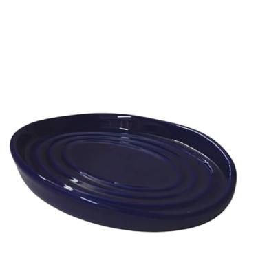 Imagem de Descanso Oval para Talheres em Cerâmica. Adicione Elegância, Praticidade e Sofisticação à Sua Mesa. Ideal para Refeições Organizadas, com Design Moderno e Materiais de Alta Qualidade (Azul Cobalto)