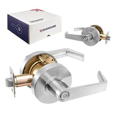 Imagem de Maçaneta de porta de banheiro comercial com trava | Fechaduras comerciais de privacidade | Maçaneta de porta de banheiro grau 2 | Para escritórios e uso industrial | UL CUL e ADA - Acabamento cromado