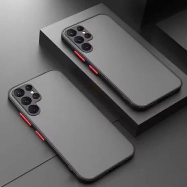 Imagem de Capa Capinha Fosca Slim Premium Antiqueda para Samsung Galaxy S23 S24 (Preto, Samsung S23 Ultra)