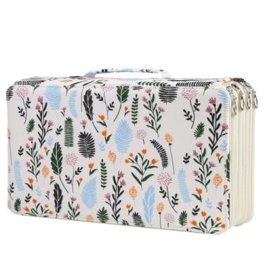 Imagem de Lbxgap Estojo organizador portátil de 300 compartimentos de cor com estampa para lápis de aquarela Prismacolor, lápis de cor Crayola, lápis Marco