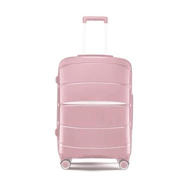 Imagem de Mala de viagem resistente Hardside, rodas giratórias silenciosas 360, trava expansível TSA bagagem de transporte/despachada, alça de alumínio, rosa, 2-Piece Set (20/28), Bagagem expansível com rodas