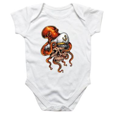 Imagem de Body intantil Cranio de marinheiro com Polvo - Alearts, GG