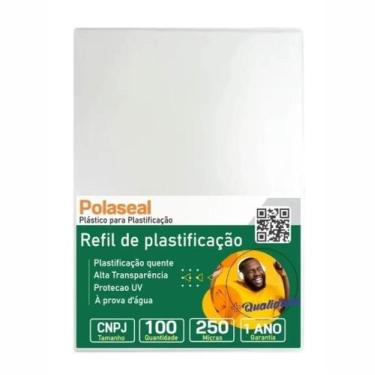 Imagem de Polaseal Plástico Para Plastificação CNPJ 121X191X0,10 100 UN - Cassma