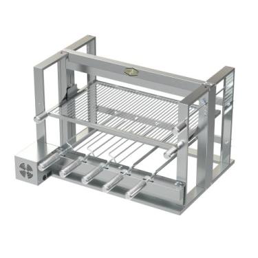 Imagem de Churrasqueira Grill Elevatória Gourmet Inox 5 Espetos Uruguaia - Lider