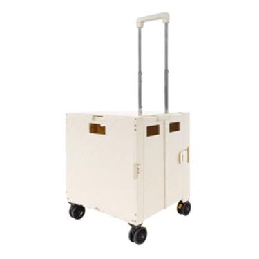 Imagem de carroça Carrinho de vagão com rodas dobrável todo o terreno vagão portátil grande capacidade vagão utilitário para compras de supermercado acampamento dobrável