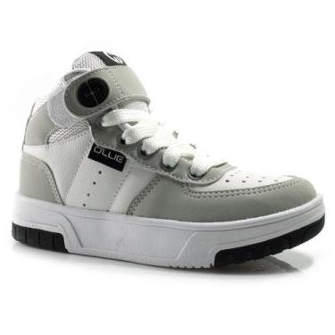 Imagem de Tênis Infantil Cano Alto Ollie Skate do 28 ao 36, Cinza, 35