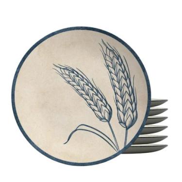 Imagem de Jogo De Pratos Sobremesa Cerâmica Kit 6 Peças 20cm Coup Spices Alleanz