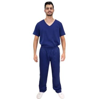 Imagem de Pijama Cirúrgico em Gabardine com Elastano - Demorgan Uniformes, Marin