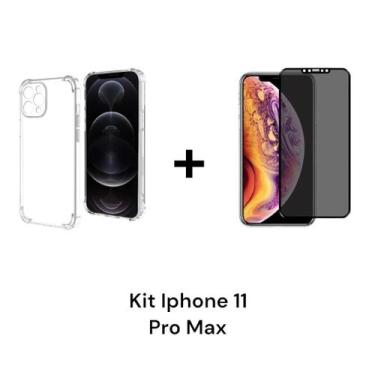 Imagem de Película Fosca Privacidade 9D Para Iphone 11 PRO MAX + Capa Capinha An