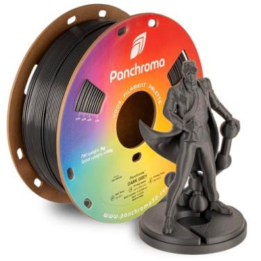 Imagem de Polymaker Filamento de impressora 3D Panchroma CoPE, filamento de impressão 3D cinza escuro 1,75 mm 1 kg, imprime melhor do que PLA, permite impressão em alta velocidade, compatível com a maioria das