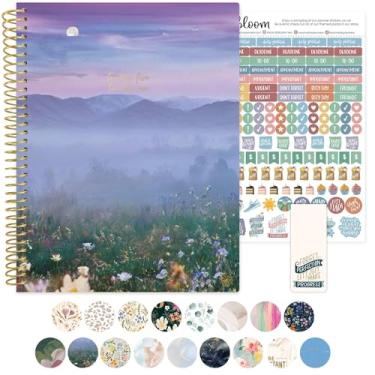 Imagem de bloom daily planners Agenda do ano acadêmico 2025-2026 (21,6 cm x 28 cm) (julho de 2025 a julho de 2026) - Organizador semanal e mensal com adesivos e abas - Montanhas místicas