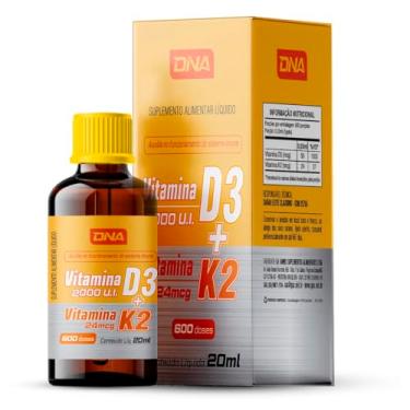 Imagem de Vitamina D3 2000u.i K2 24mcg 20ml - Dna Suplementos