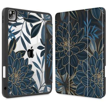 Imagem de Tuiklol Capa para iPad Pro de 11 polegadas M2 2022 geração 4ª - Suporte de lápis embutido à prova de choque, capa traseira transparente transparente adequada para iPad 11 polegadas 2021 2020 2018