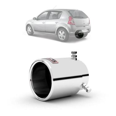 Imagem de Ponteira Para Escapamento Sandero 2007 Até 2011 Em Aço Inox