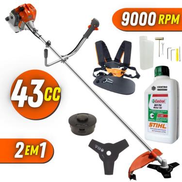 Imagem de Roçadeira Cortador de Grama Lateral á Gasolina Tekna RL430ACN-TK 2T 43cc 1,7HP Profissi...