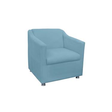 Imagem de Poltrona Decorativa Tilla Suede Azul Turquesa para mesa Maquiagem