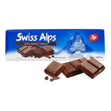 Imagem de Chocolate Meio Amargo Swiss Alps Dark Tablete Importado 300g