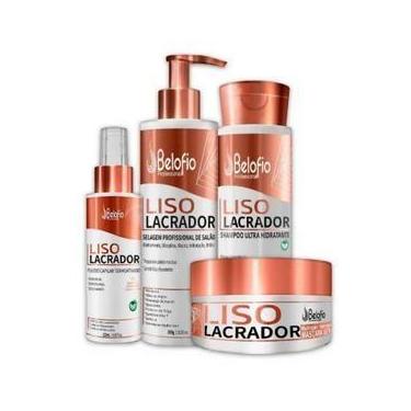 Imagem de Kit Liso Lacrador Alisante 300g, Máscara 250g, Shampoo 300g e Finaliza