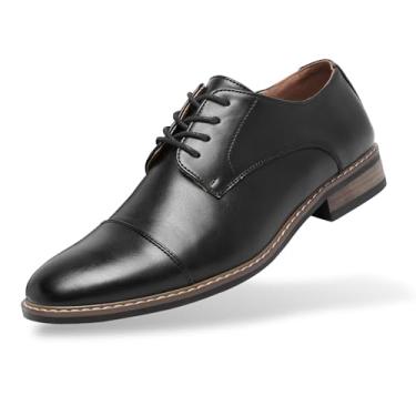 Imagem de SILENTCARE Sapato social masculino Oxford formal confortável clássico com cadarço, Preto - 01, 46