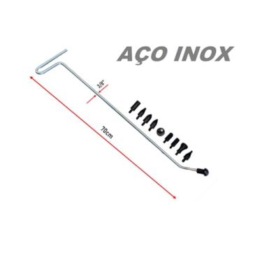 Imagem de Alavanca Aço Inox Pro Martelinho De Ouro C/ 10 Pontas Intercambiáveis