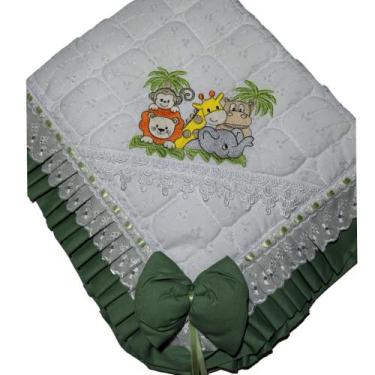 Imagem de Manta para bebê matelada /safari grippir - Brilho baby, verde oliva