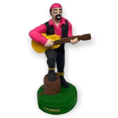 Imagem de Escultura Cigano Rosa 11 cm em Resina - Lua Mística - 100% Original - 