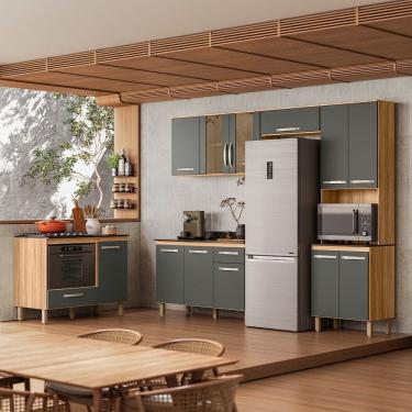 Imagem de Cozinha Compacta com Balcão Fit Freijó Chumboo Nicioli