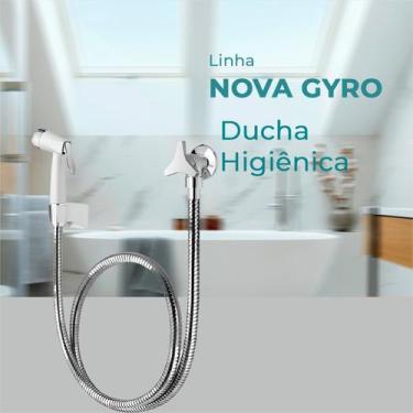 Imagem de Ducha Higiênica Completa Luxo em Metal Cromado Ajet Gyro Fabrimar 1,20