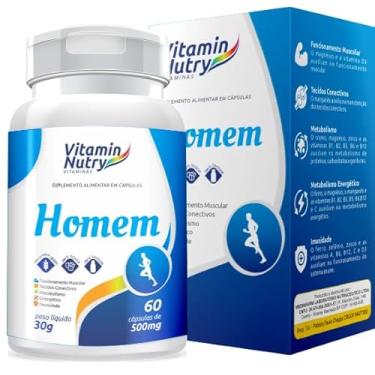 Imagem de Homem Suplemento Alimentar de Vitaminas (vit a, complexo B, cobre,zinco...) 60 cápsulas 500mg