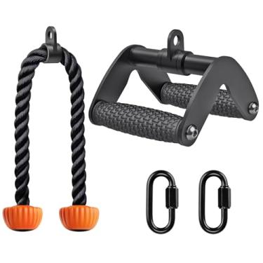 Imagem de SELEWARE Cabo de fileira D dupla e corda de tríceps