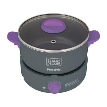 Imagem de Panela Elétrica C/ Cooktop Frestyle 700W 127V Black Decker, Cinza e Ro