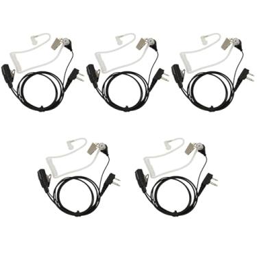 Imagem de Fone de ouvido com 5 peças GoodQbuy para tubo acústico com PTT para rádio Midland GXT250 GXT1000VP4 GXT1050VP4 LXT112 LXT380 LXT118 XT511 LXT500VP3 LXT600VP3 GXT1050VP4 GXT1000XB